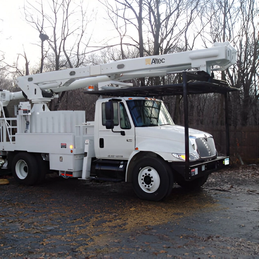 a truck ready for tree service usage